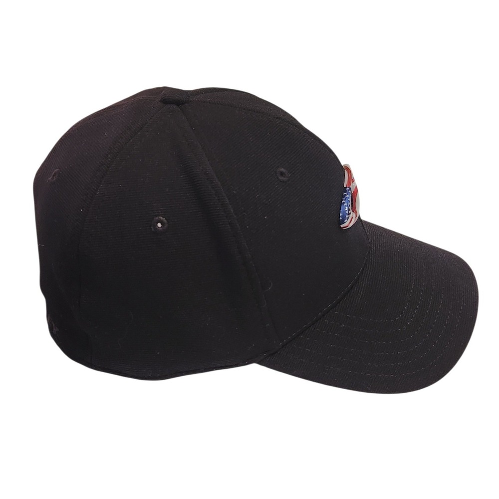 Oakley Mens Baseball Cap Black Flex Fit USA‎ Flag Logo Classic - Picture 3 of 6